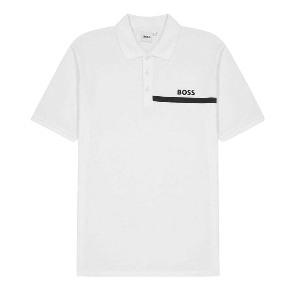 Boss Mens Regular Short-Sleeved Polo Shirt / White